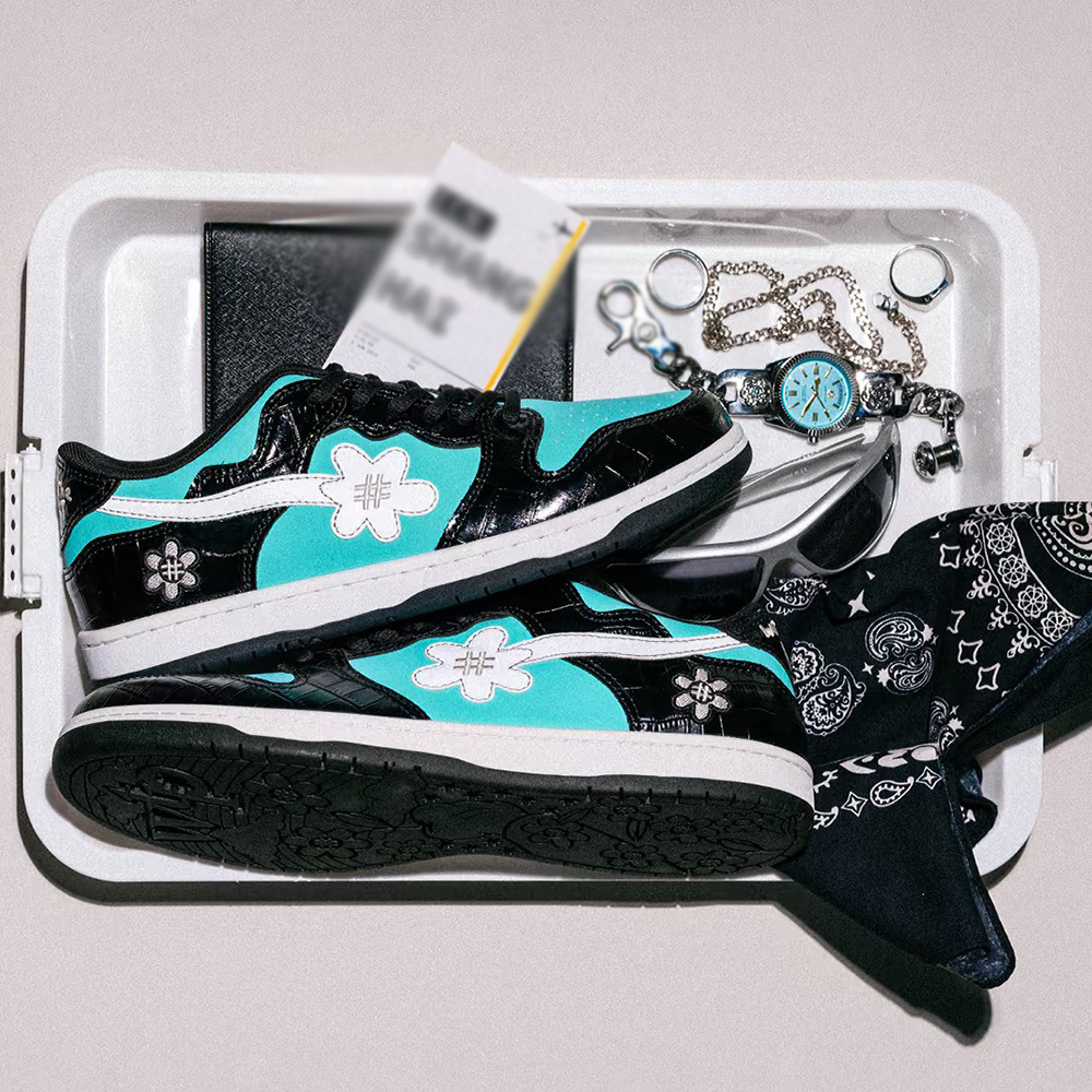 WATER THE PLANT WTP "DIAMOND" DREAM KICKS 小花 TIFFANY綠 黑綠 鑽石 鱷魚皮革 休閒鞋