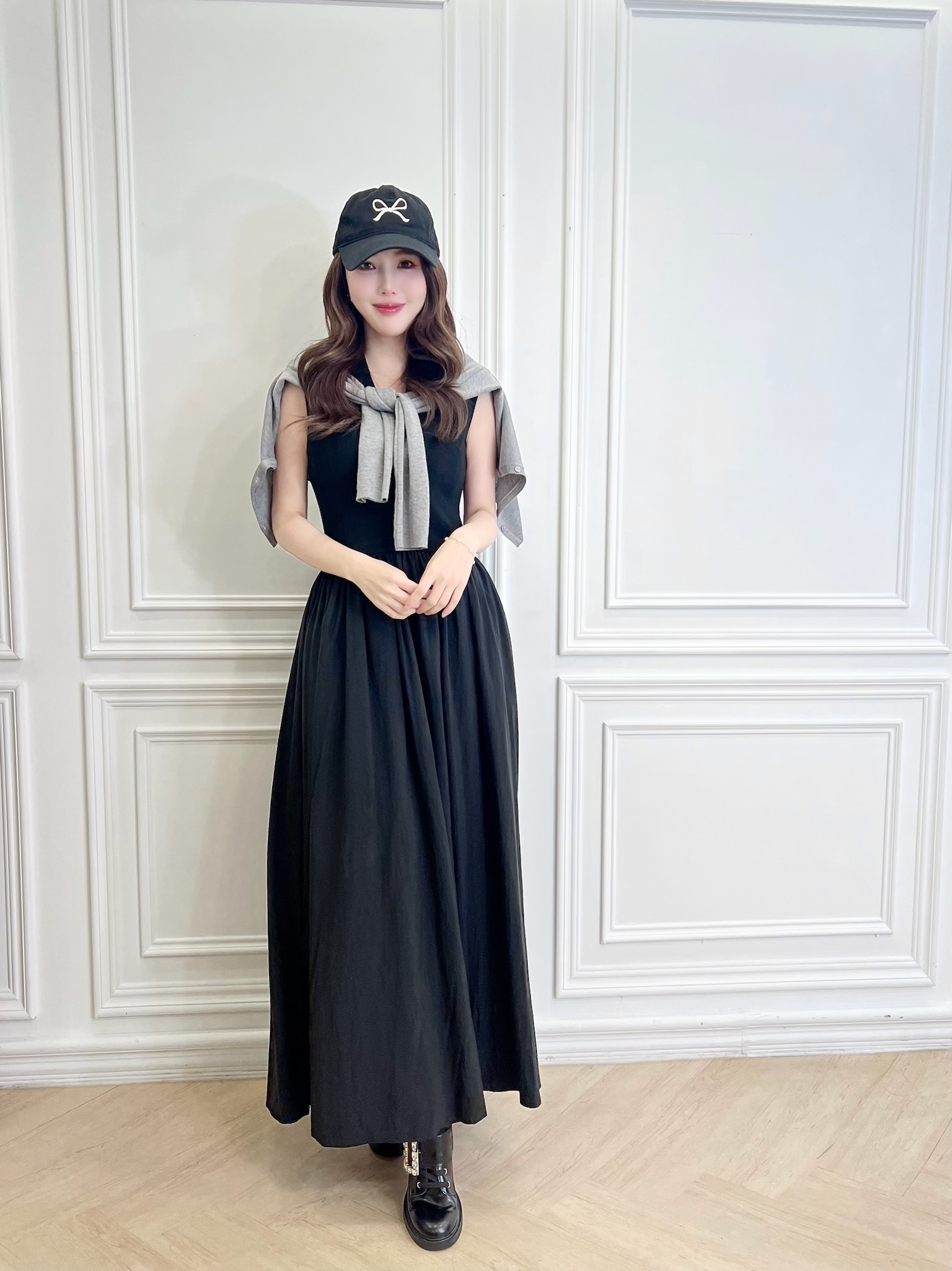 V領針織背心澎長洋