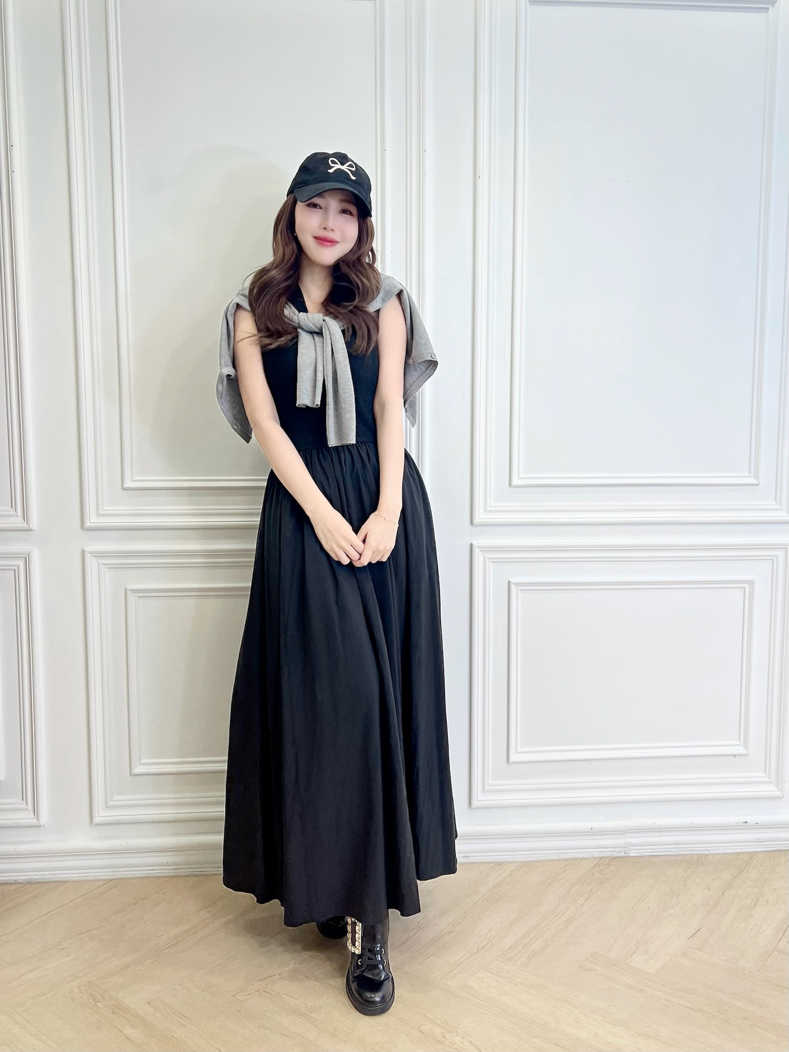 V領針織背心澎長洋