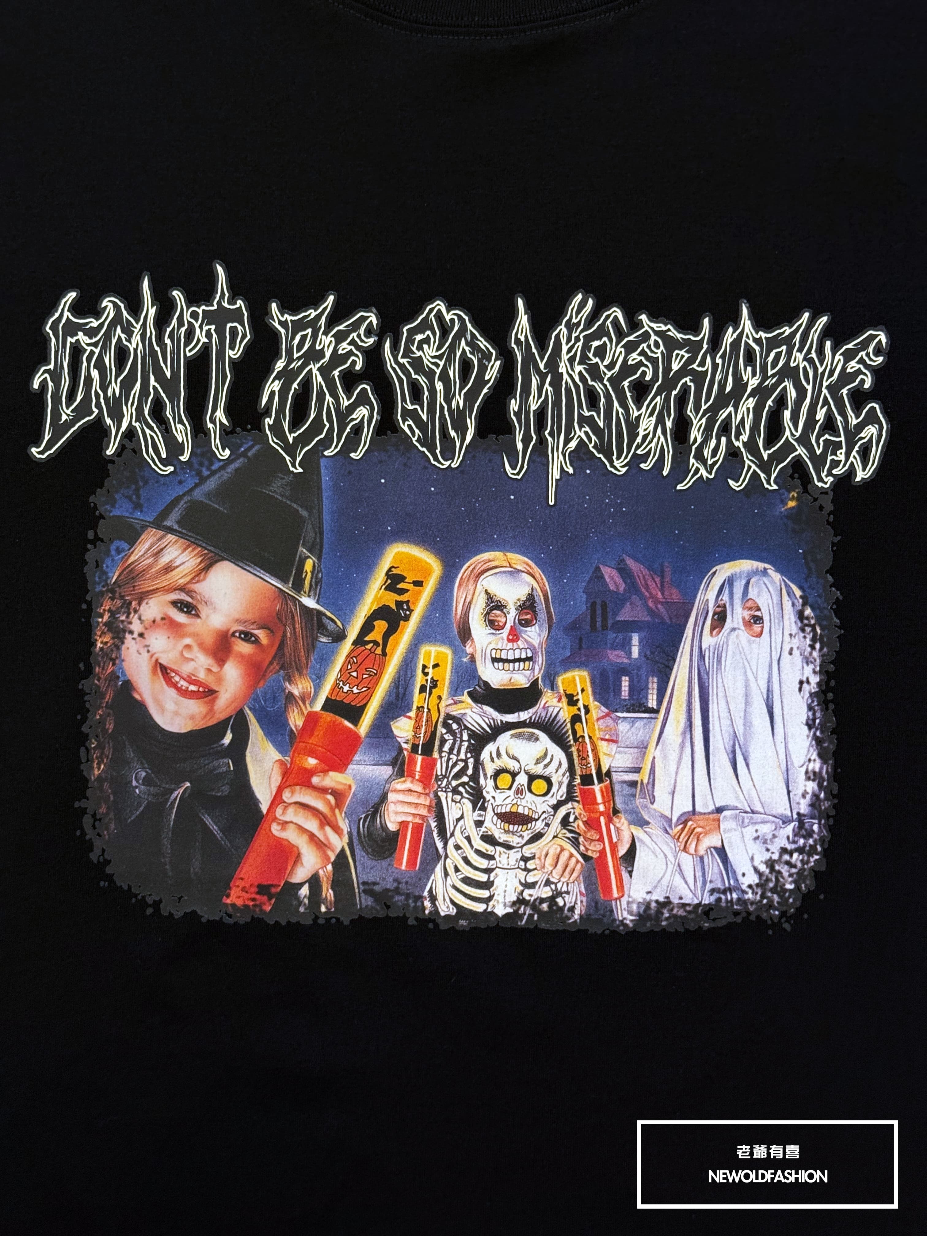 『新品上市』重磅萬聖節遊行短T(NOF25038178)-黑