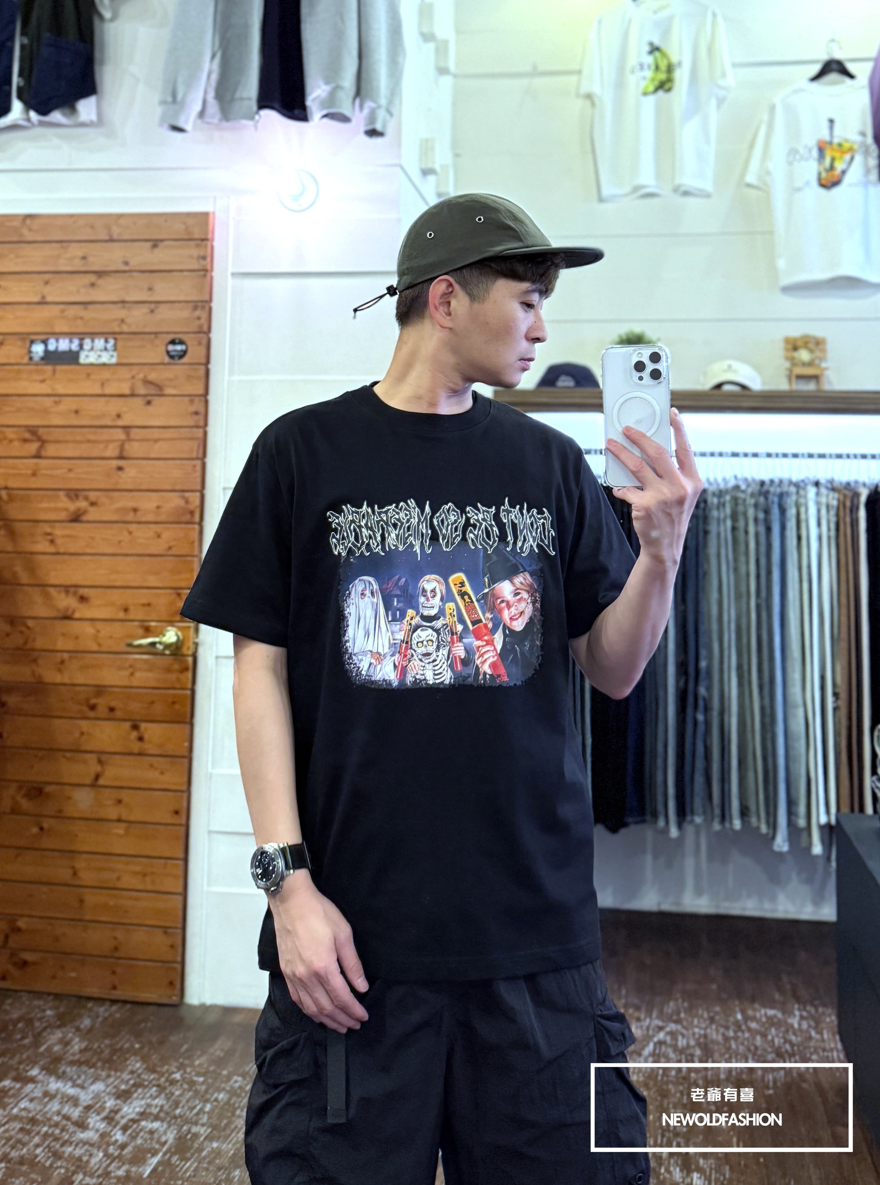 『新品上市』重磅萬聖節遊行短T(NOF25038178)-黑