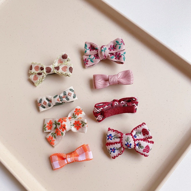 民族風蝴蝶結髮夾