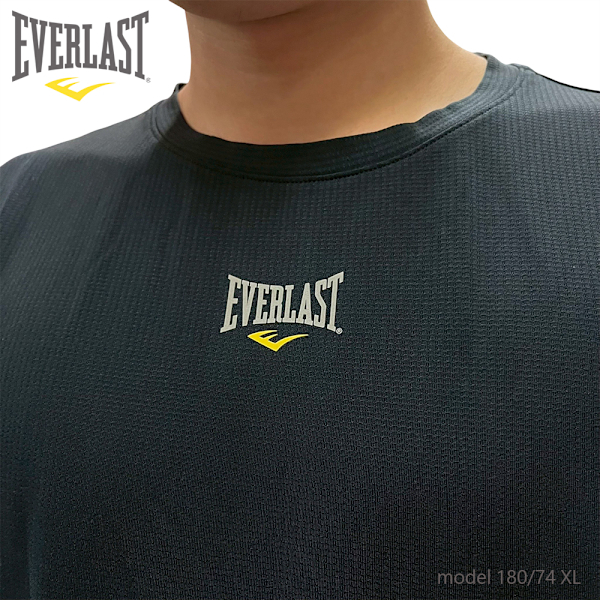 EVERLAST 短T 黑色 LOGO 吸濕排汗 圓領 短袖 男 4221107420