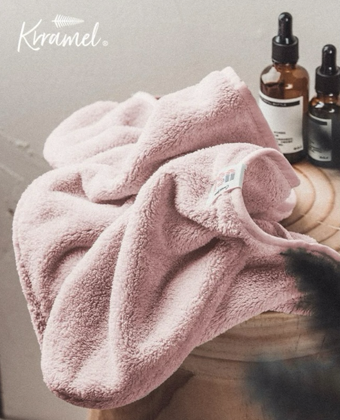 美國 KRRAMEL 珊瑚絨 乾髮帽