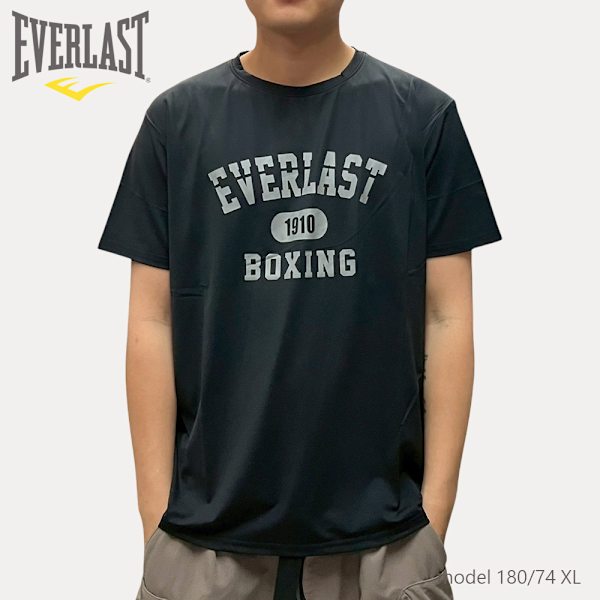 EVERLAST 短T 黑色 BOXING 吸濕排汗 圓領 短袖 男 4221108220