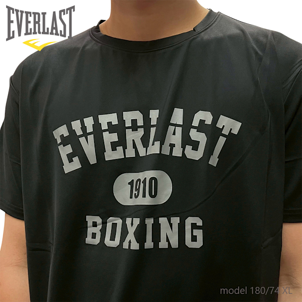 EVERLAST 短T 黑色 BOXING 吸濕排汗 圓領 短袖 男 4221108220