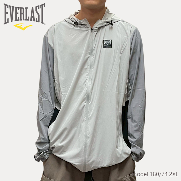 EVERLAST 外套 白灰黑 防曬 涼感 連帽 風衣外套 男 4221116011