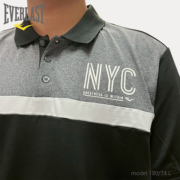 EVERLAST 短T 黑灰白 NYC POLO衫 吸排 短袖 男 4221136020