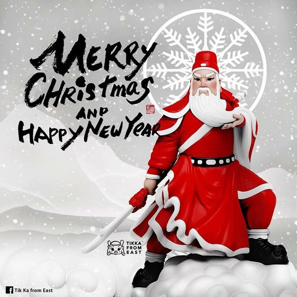 MIGHTY JAXX SANTA GUAN 聖誕老關公 BY TIK KA FROM EAST