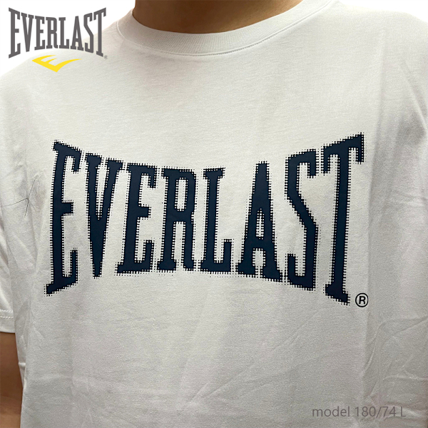 EVERLAST 短T 白色 藍LOGO 基本款 棉質 短袖 男 4221800200