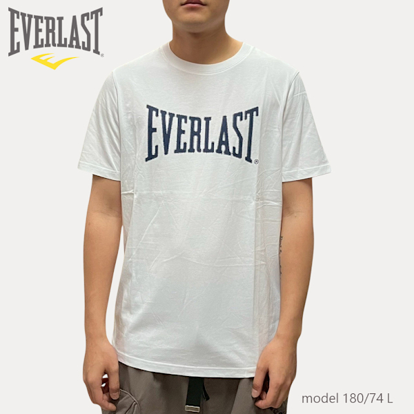EVERLAST 短T 白色 藍LOGO 基本款 棉質 短袖 男 4221800200