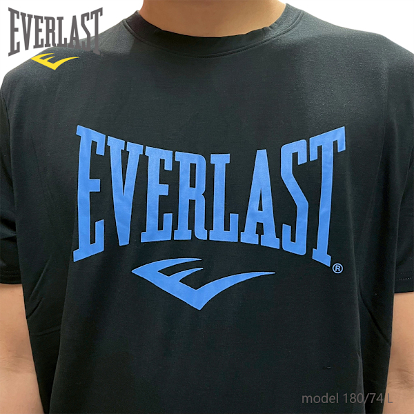 EVERLAST 短T 黑 藍LOGO 基本款 運動 短袖 男 4221807120