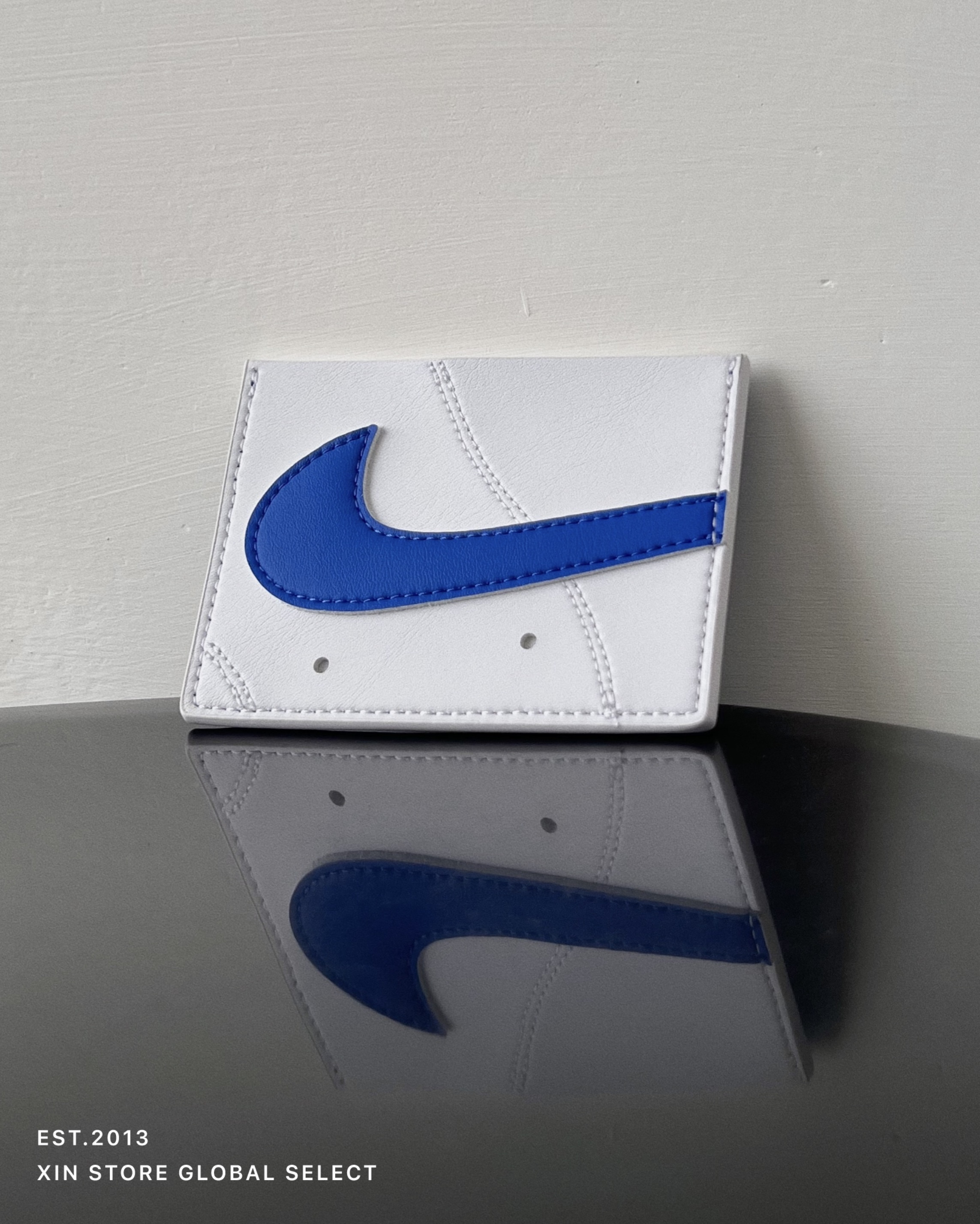 【現貨】Nike Icon Air Force 1 大勾 皮夾 卡夾 白藍