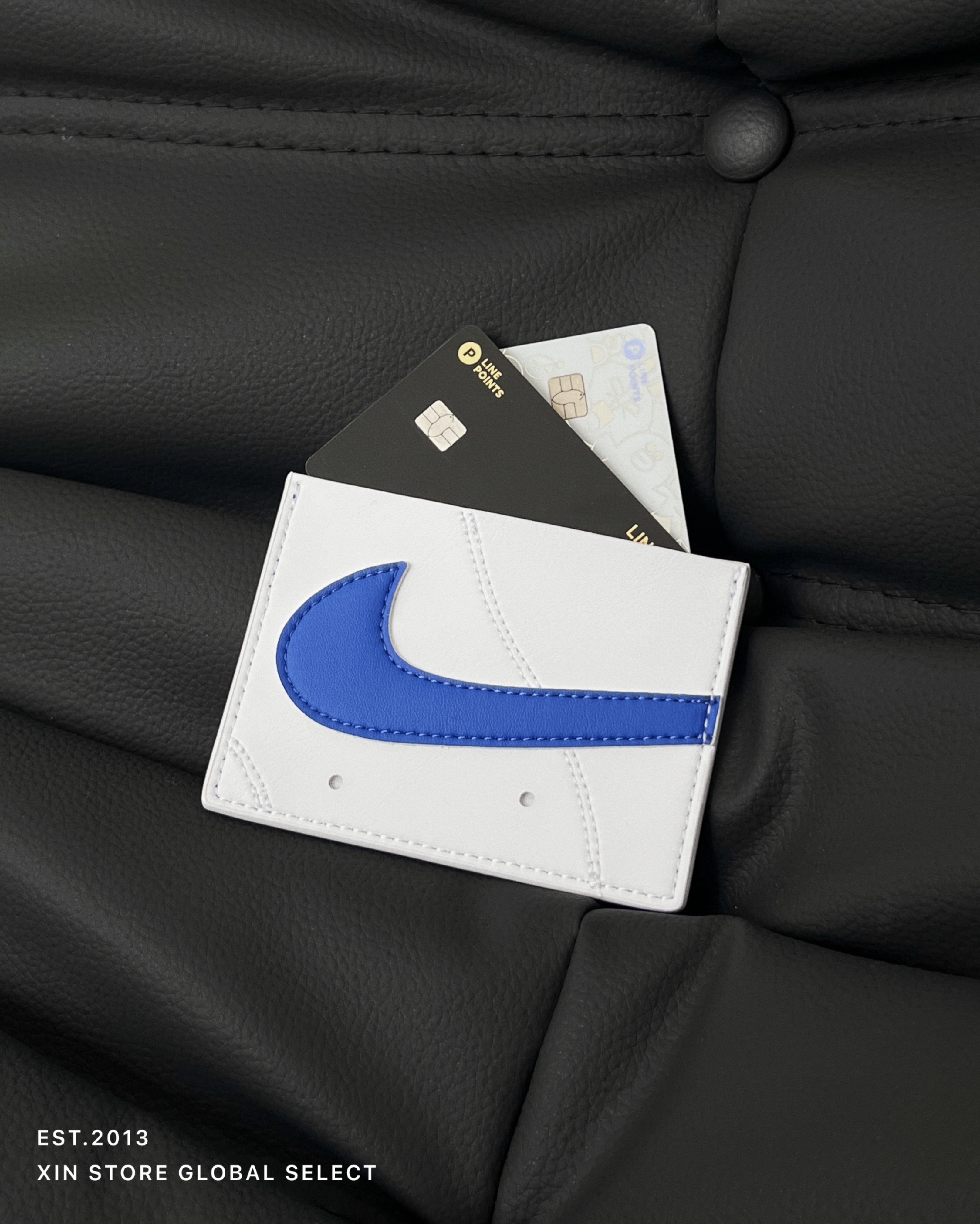 【現貨】Nike Icon Air Force 1 大勾 皮夾 卡夾 白藍