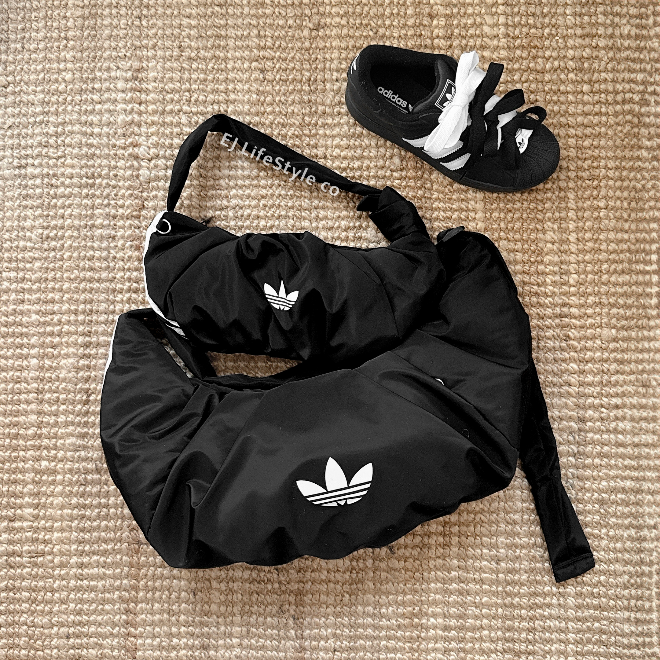 ADIDAS 皺摺牛角包 手提包 斜背包 肩背包 可調節 三葉草 KA9266 KA9271  / 現貨