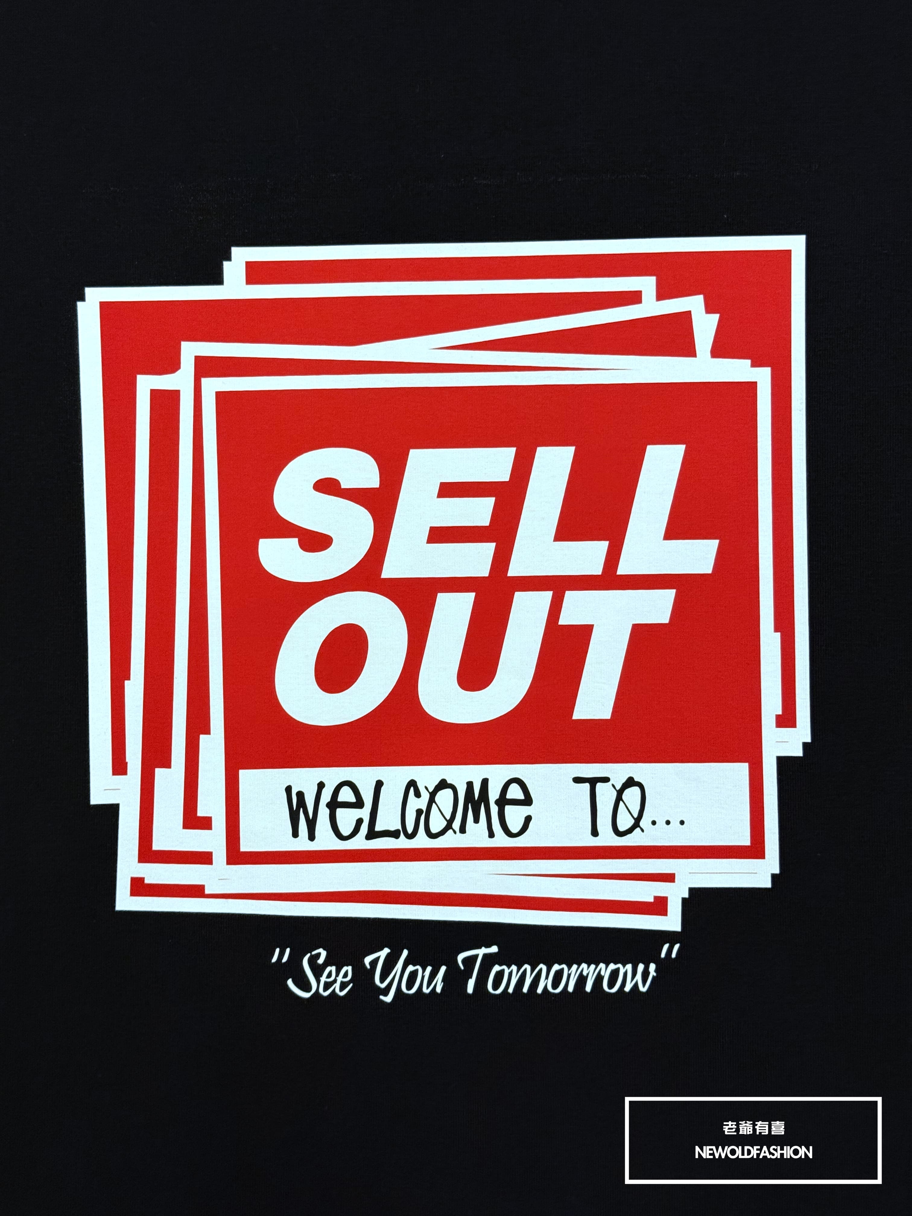 『新品上市』重磅SELLOUT告示牌短T(NOF25038155)-黑