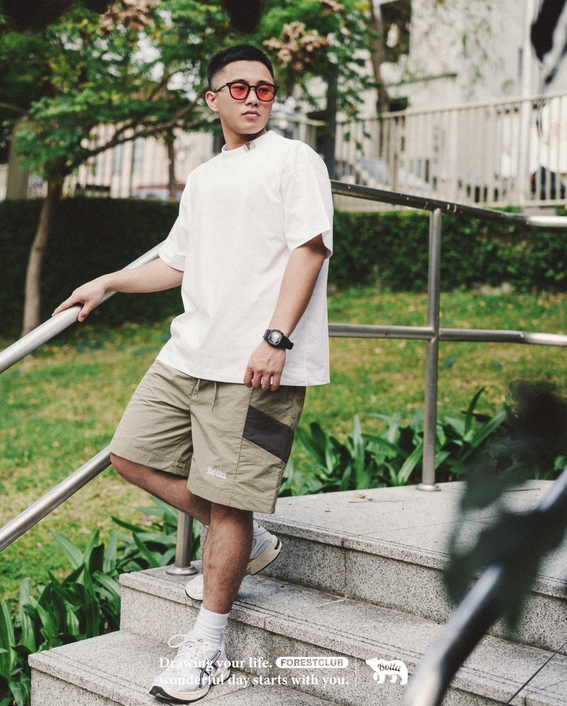 #現貨 Botta Patchwork Shorts 防潑水 拼色短褲 自製款  6613 兩色