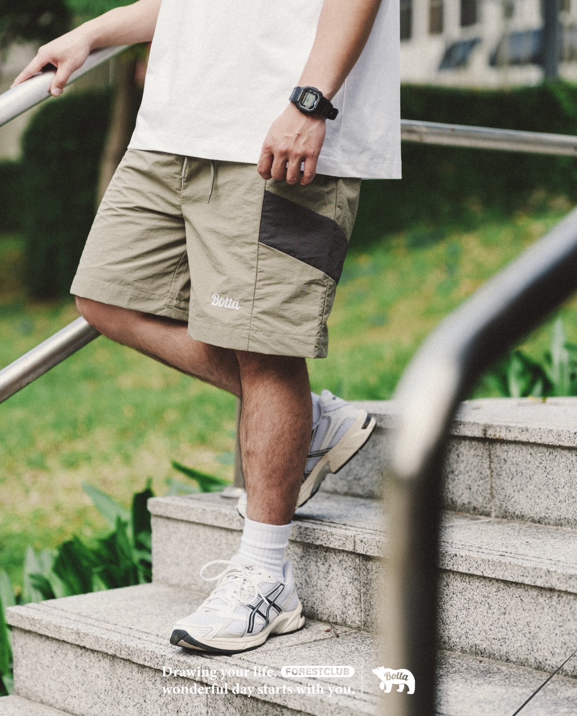 #現貨 Botta Patchwork Shorts 防潑水 拼色短褲 自製款  6613 兩色