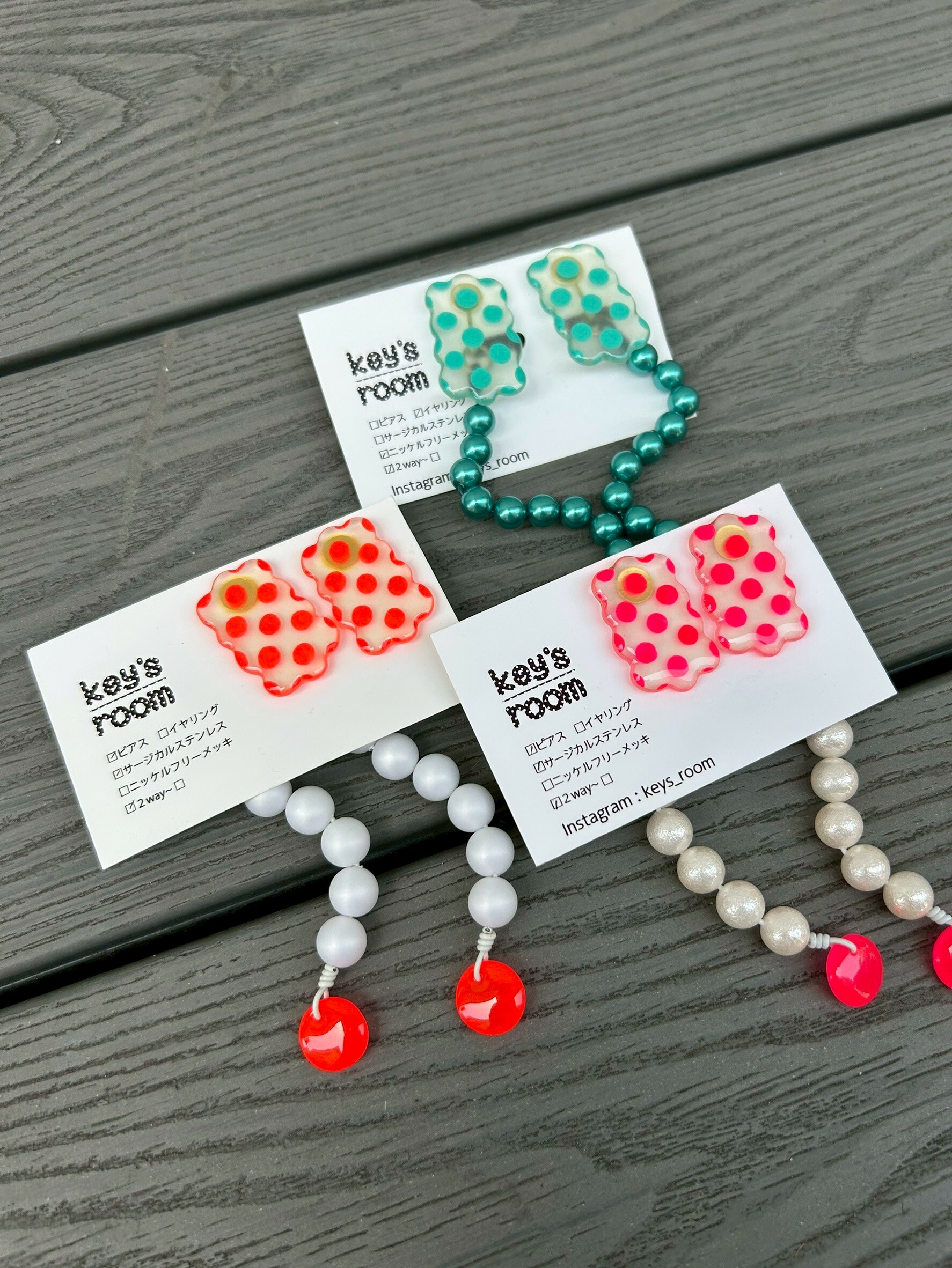 [key's room] 兩用 | 糖果系自由扭扭耳環 | 耳針 | NO.10