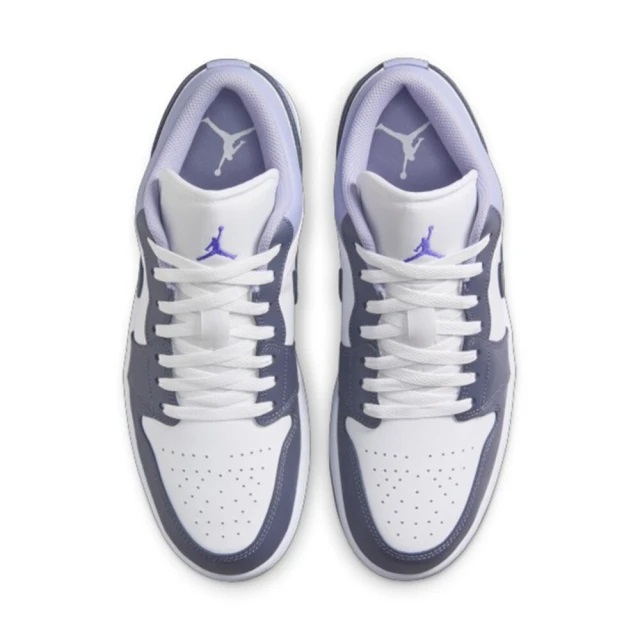 NIKE AIR JORDAN 1 LOW 霧灰紫 復古 皮革 低筒 男鞋 553558-145