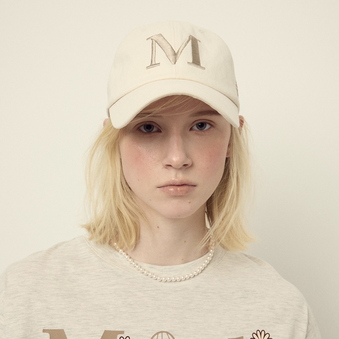 MARDI MERCREDI CAP 字母刺繡 老帽 帽子 小花 花朵 雛菊 韓國代購