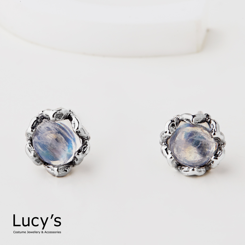 925純銀 編織月影 硫化耳環 (50581)