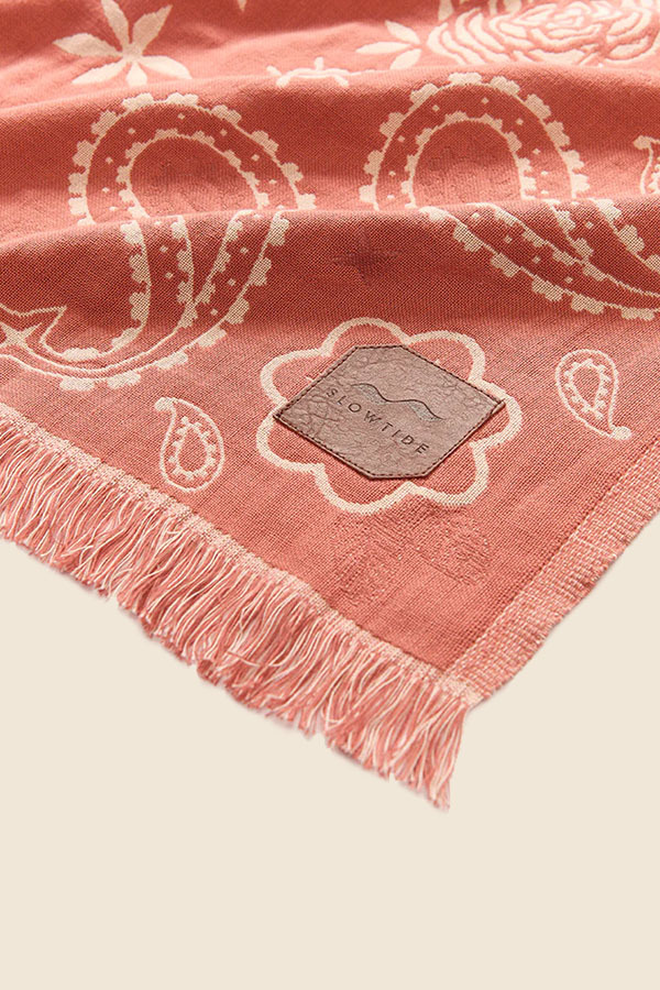 SLOWTIDE - AXEL 土耳其沙灘巾 - 石榴紅