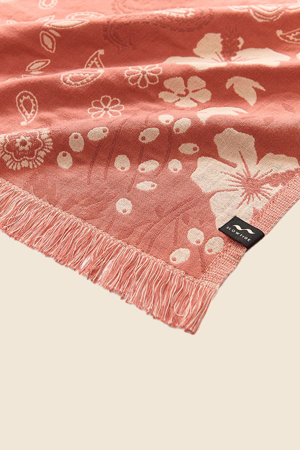 SLOWTIDE - AXEL 土耳其沙灘巾-石榴紅