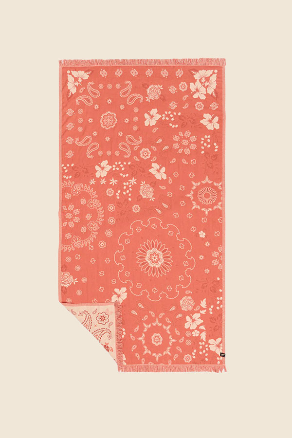 SLOWTIDE - AXEL 土耳其沙灘巾-石榴紅