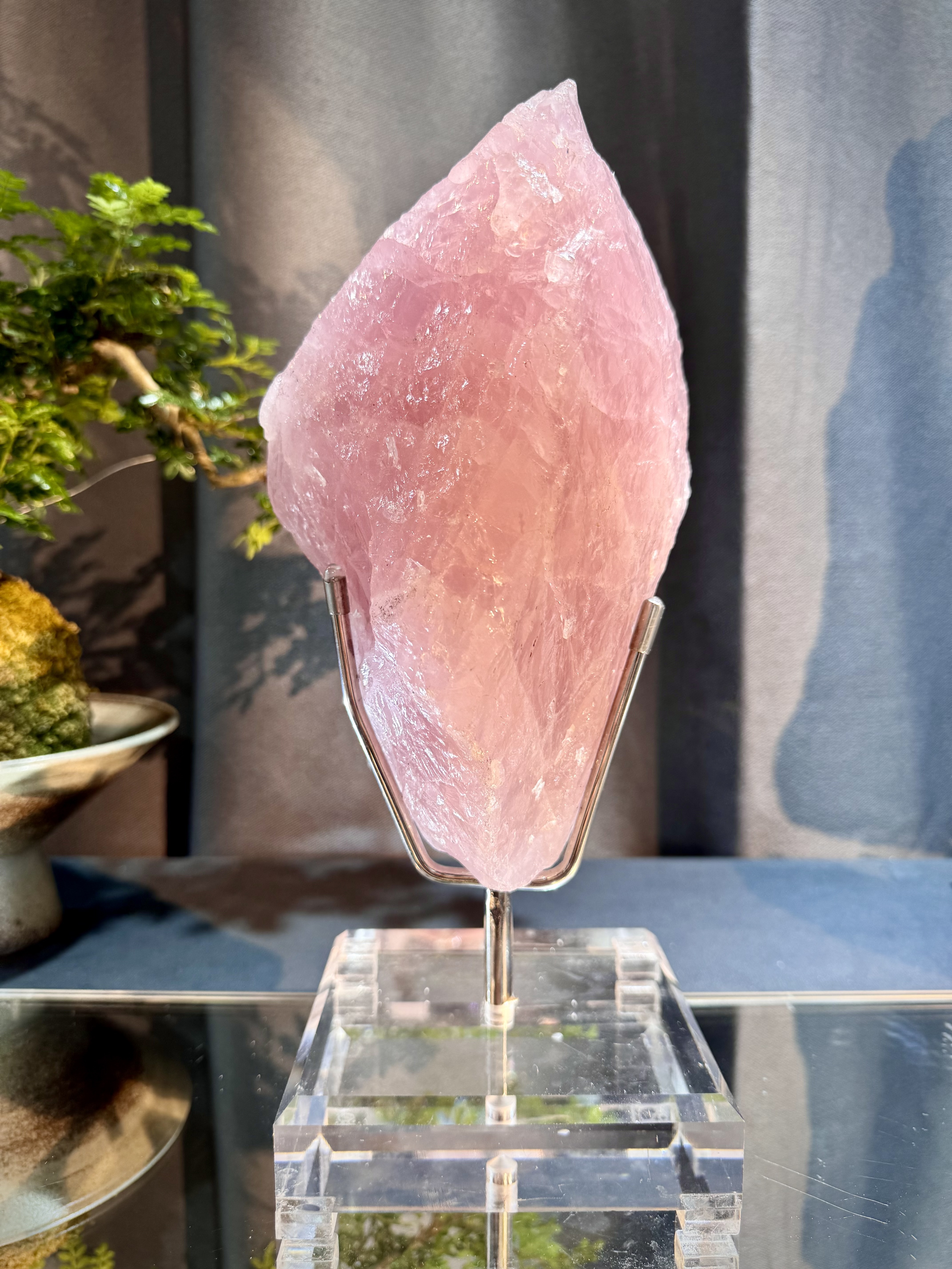 粉晶原石擺件 5015