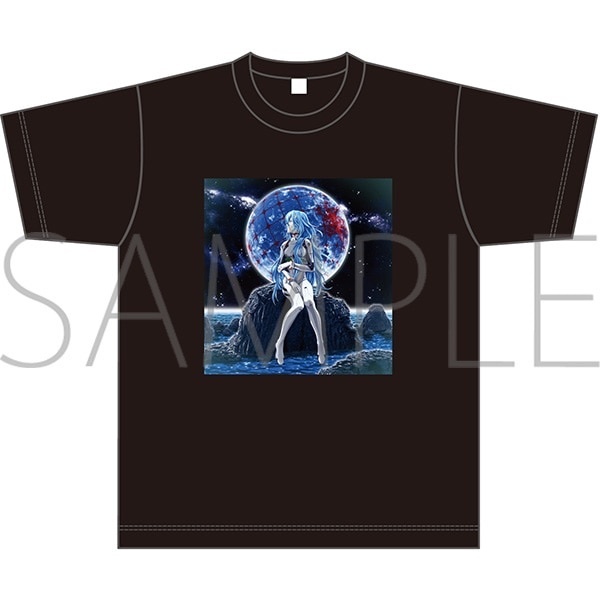 4550621280245 MOVIC 預訂 2025/7月 エヴァンゲリオン　Tシャツ／綾波レイ（ロングヘア）（黒、フリーサイズ）、ぱちんこシン・エヴァンゲリオン