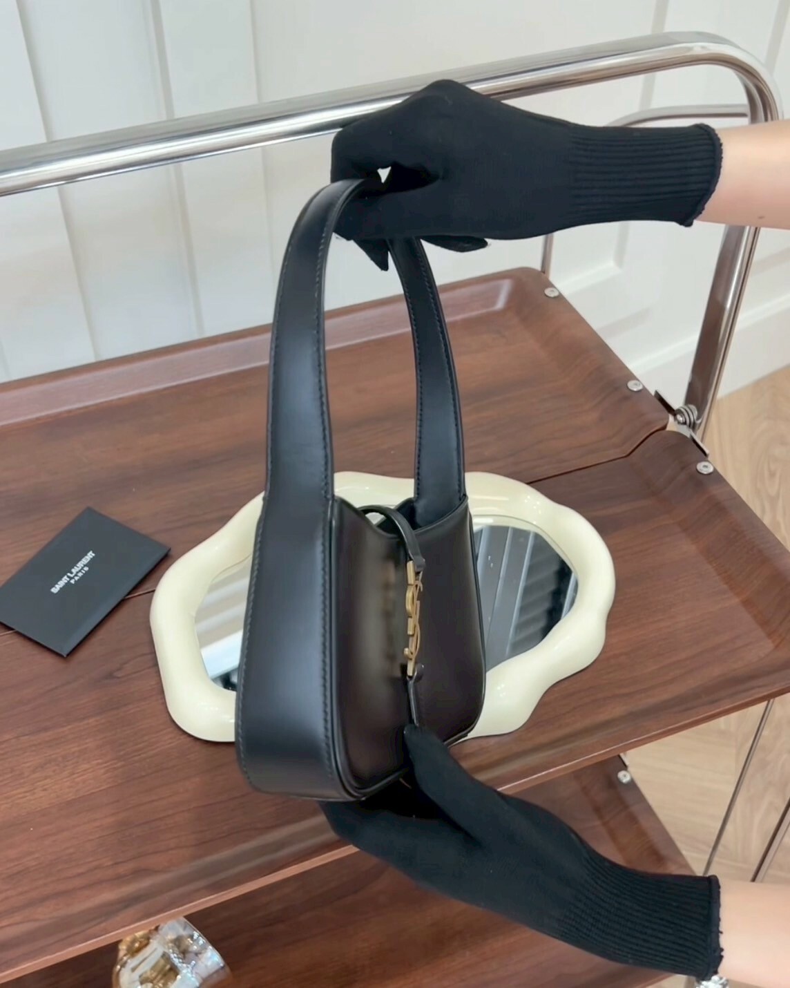 YSL｜LE5A7 迷你腋下包 HOBO 黑色