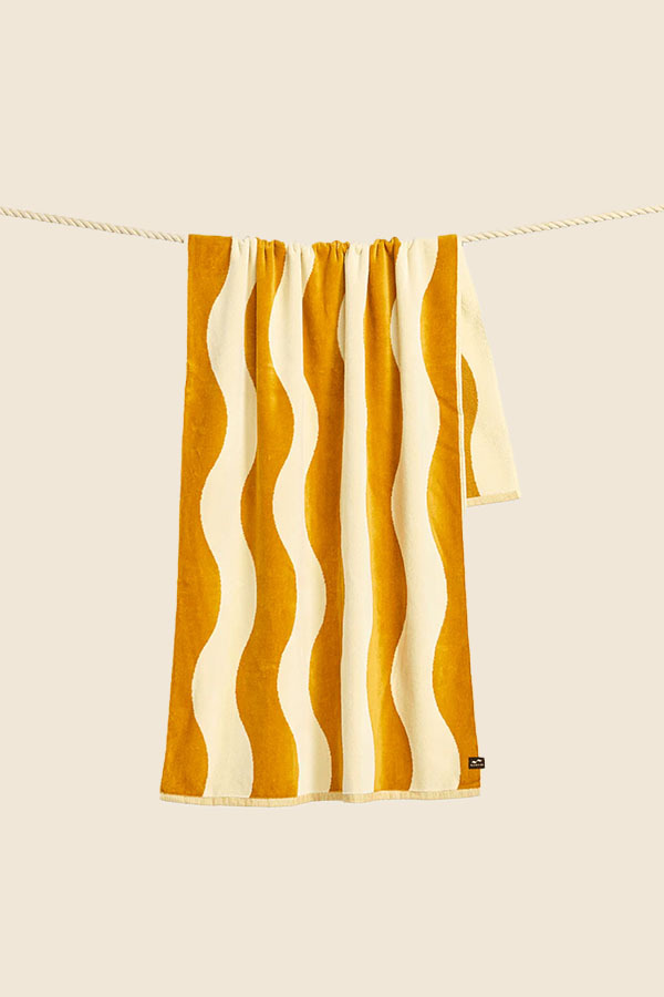 SLOWTIDE - SLOWTIDE 黃色波紋浴巾