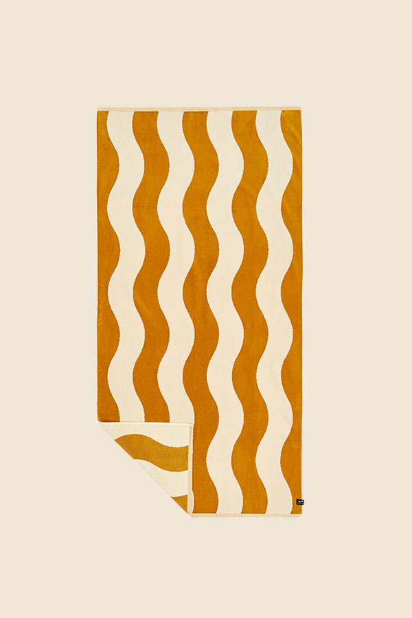 SLOWTIDE - SLOWTIDE 黃色波紋浴巾