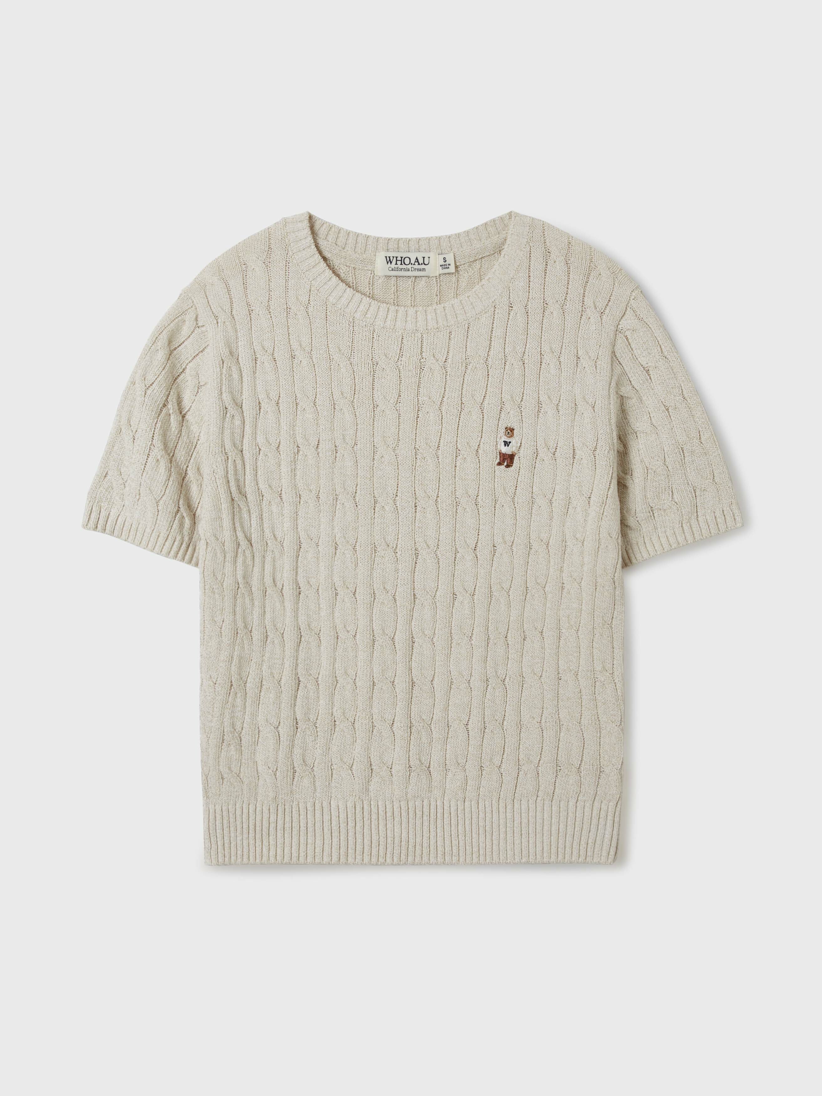 【現貨】【6色入】Steve Round neck Melange CableSweater