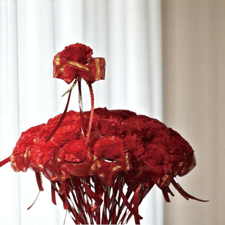 紅色單支康乃馨花束,單枝康乃馨花束,red-Single carnation bouquet