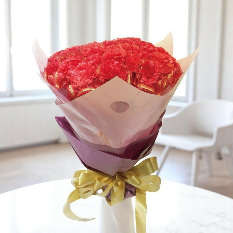 30枝母親節康乃馨香皂花花束,30 stems Mother's Day Carnation Soap Flower Bouquet