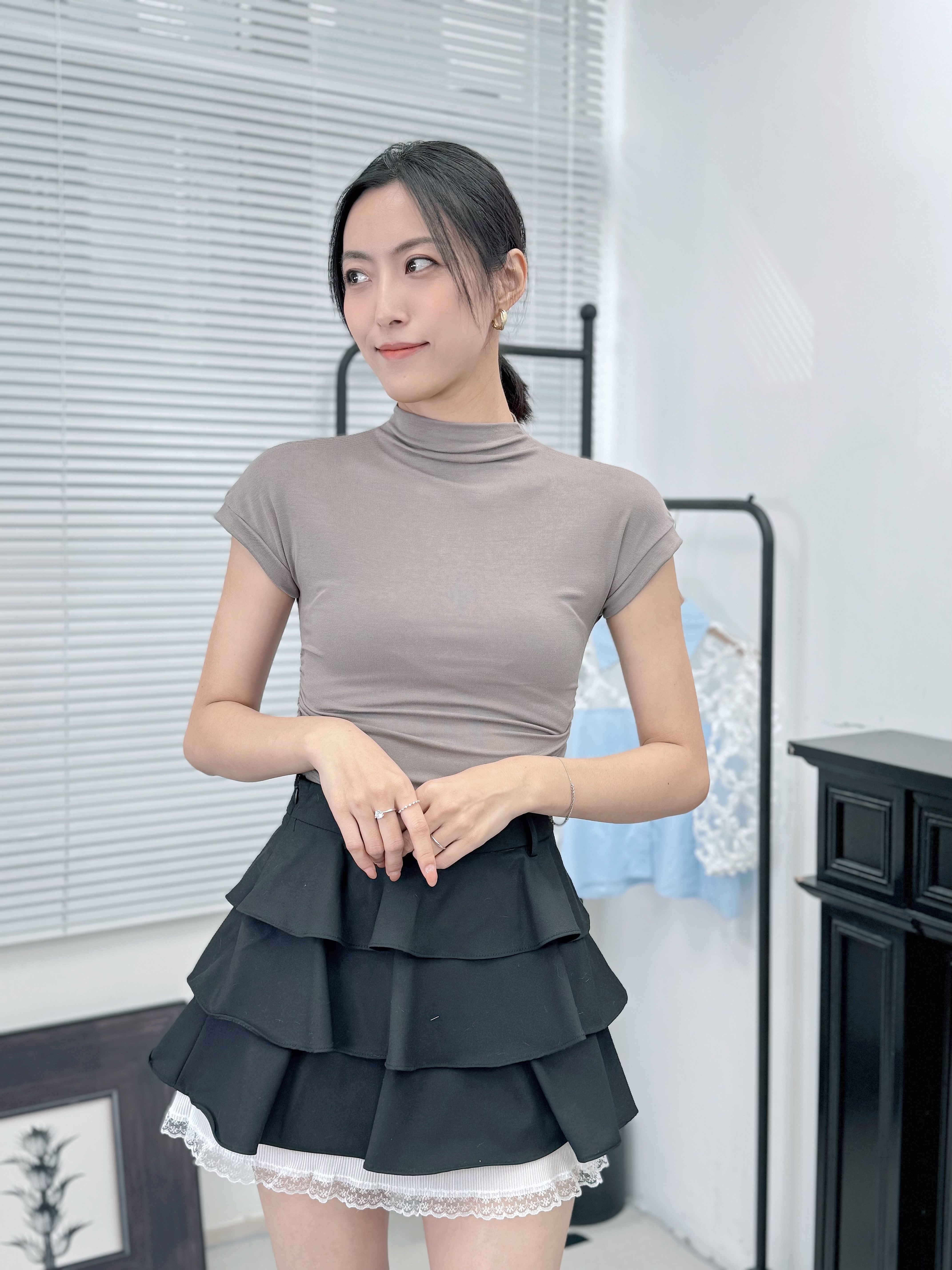 TOP#7189🤍Fitted  Basic