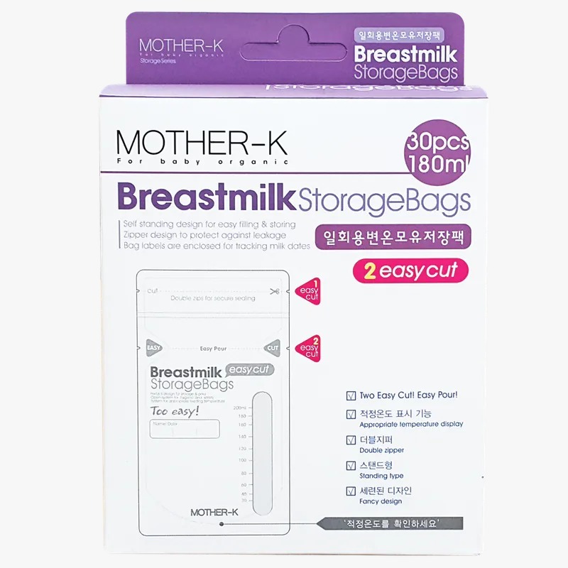 Mother-K 2 Easy Cut溫感母乳抗菌袋 -180ml (30pcs)