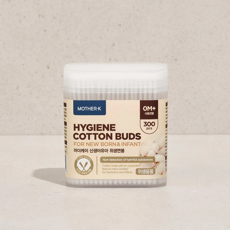 Mother-K - 100%純棉兩用幼兒棉棒 (300pc)