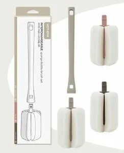 Mother-K - 可替換式海綿奶瓶刷(附2個替換頭)