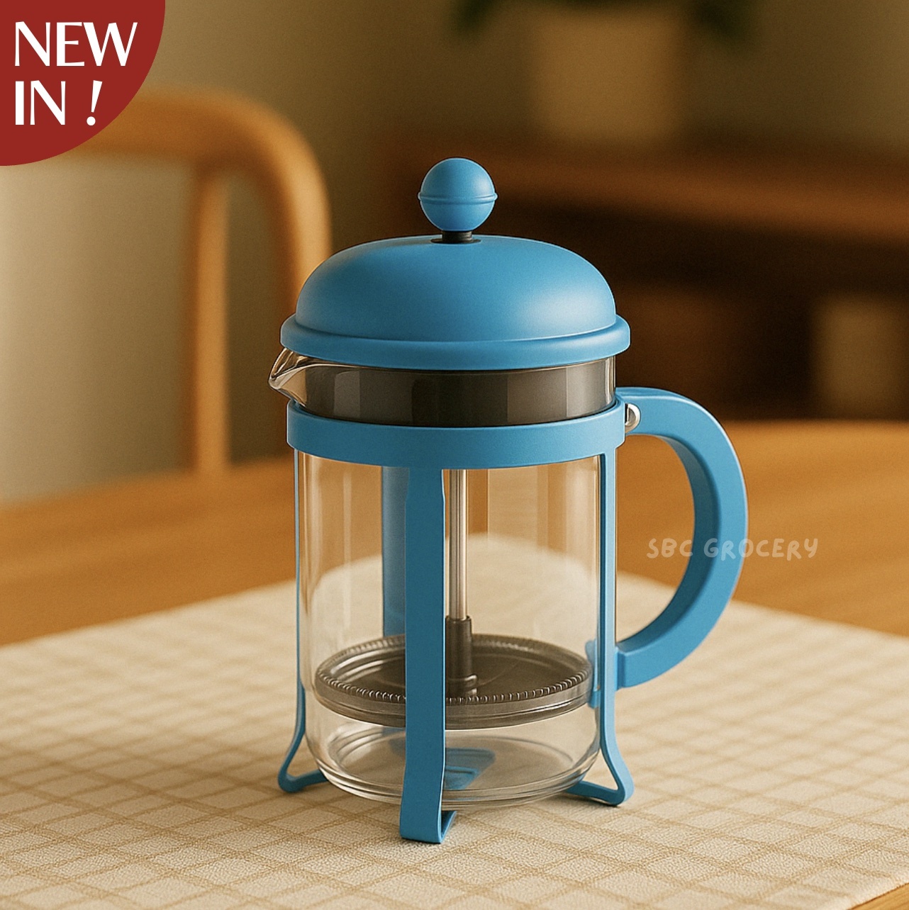 【開放預購】𝗕𝗹𝘂𝗲 𝗕𝗼𝘁𝘁𝗹𝗲 𝗫 𝗕𝗼𝗱𝘂𝗺法式濾壓壺(2色)