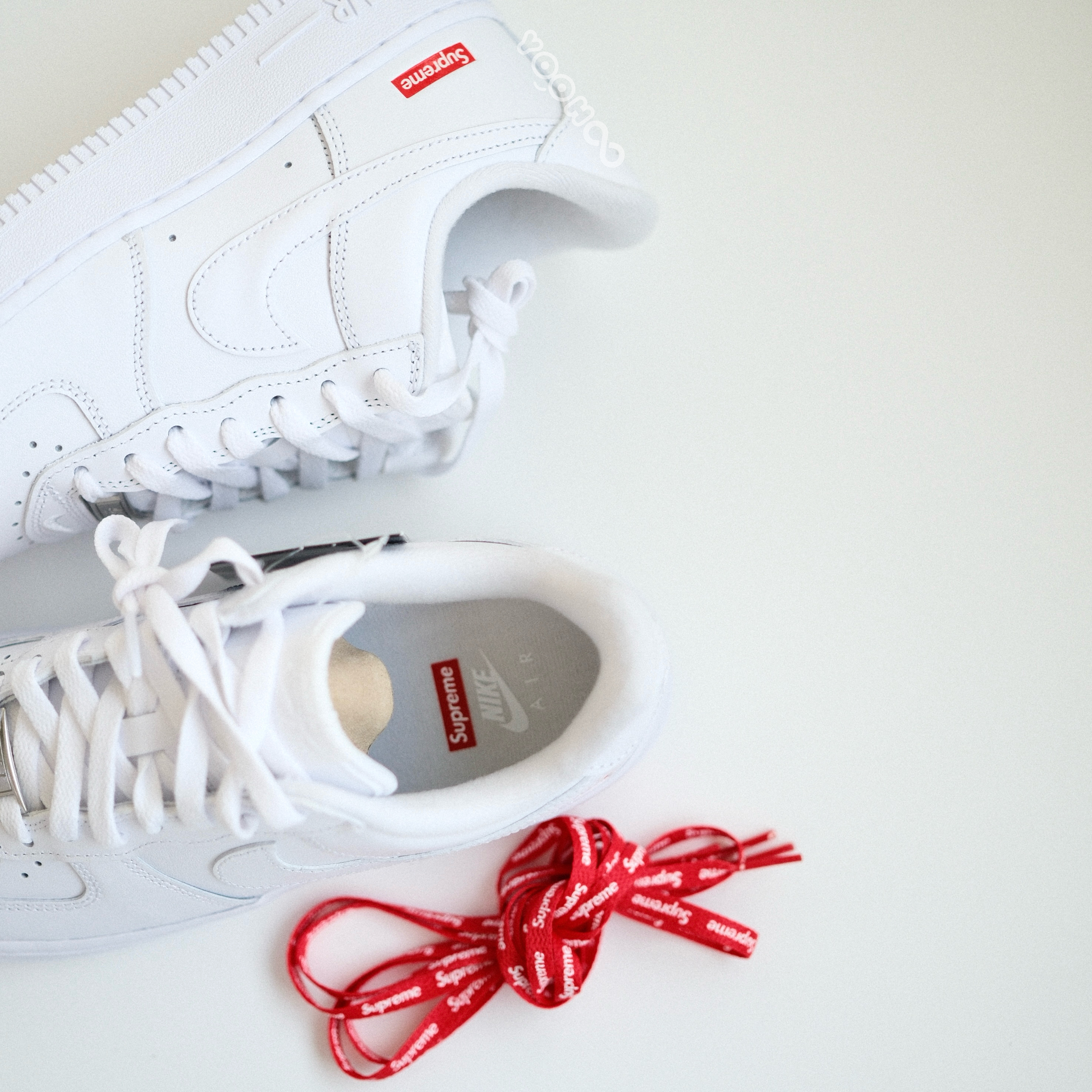 現貨┃Supreme × NIKE AIR FORCE 1 LOW 白色 皮革 休閒鞋