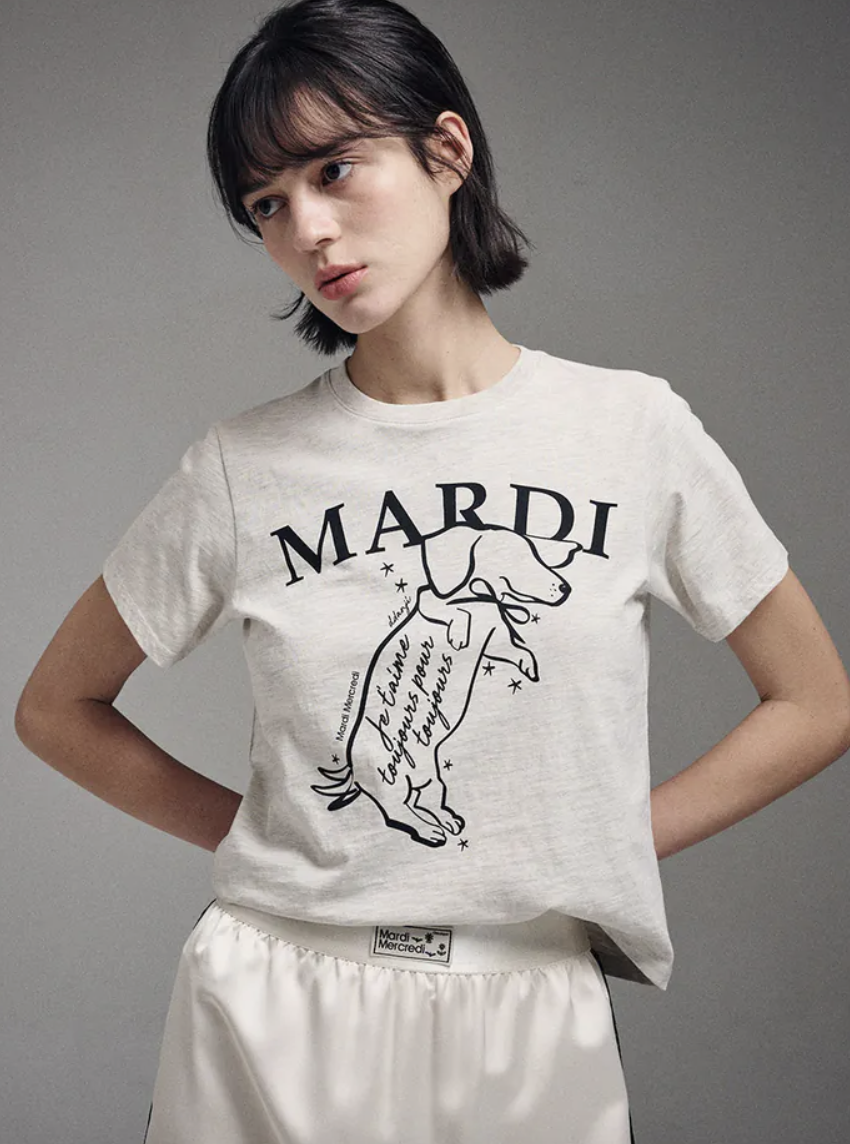 【現貨】｜只有兩件｜MARDI LES CADEAUX SLIM TSHIRT SWING THE TAIL DDANJI (3 COLORS)