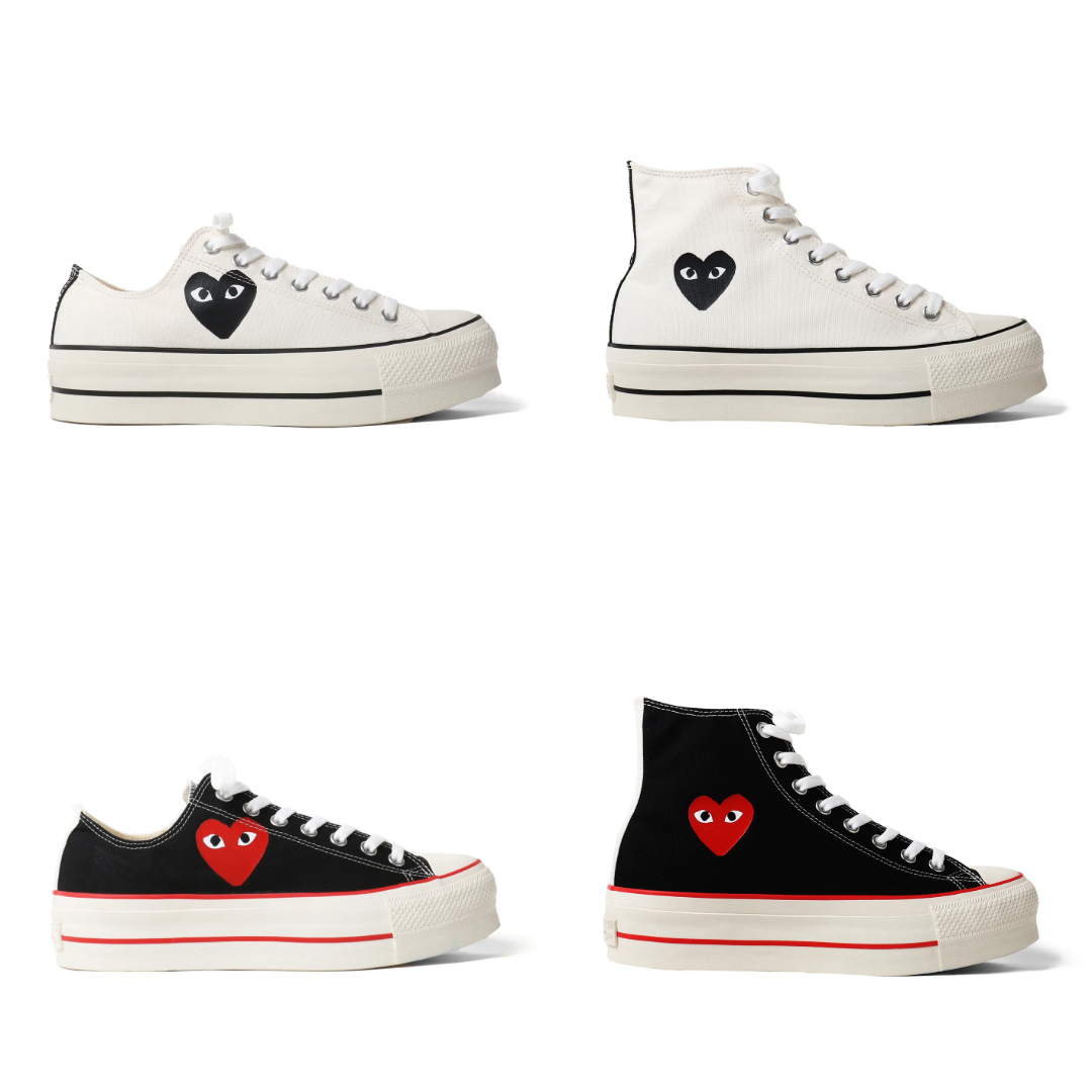 預購┃日本限定 CONVERSE x PLAY CDG 厚底 川久保玲 帆布鞋