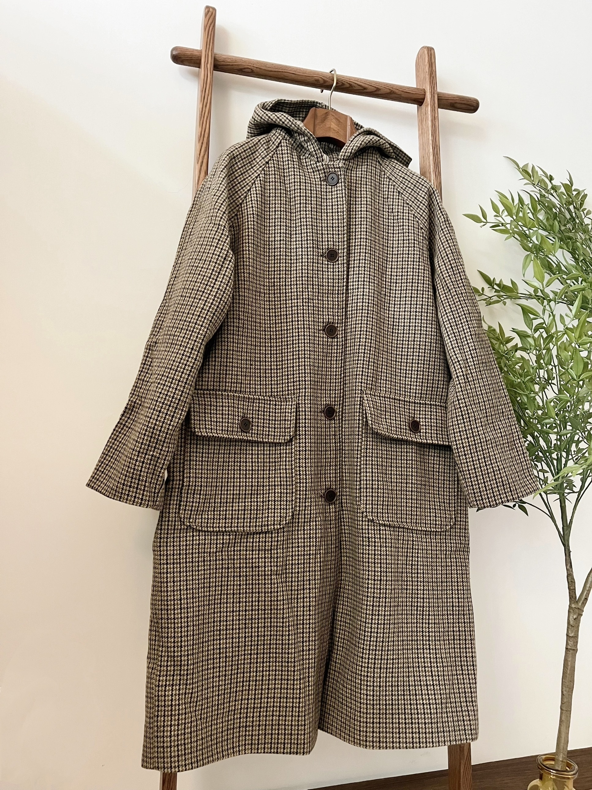 🌿經典英倫格仔長褸