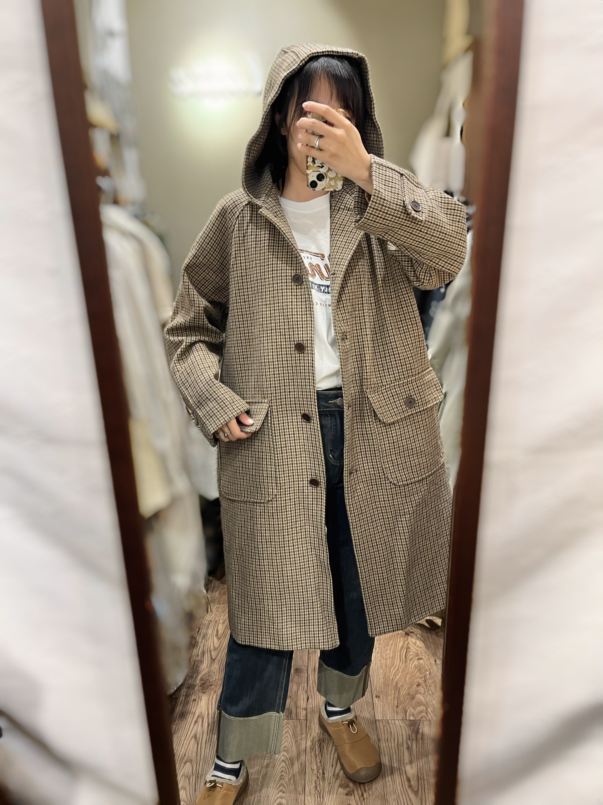 🌿經典英倫格仔長褸