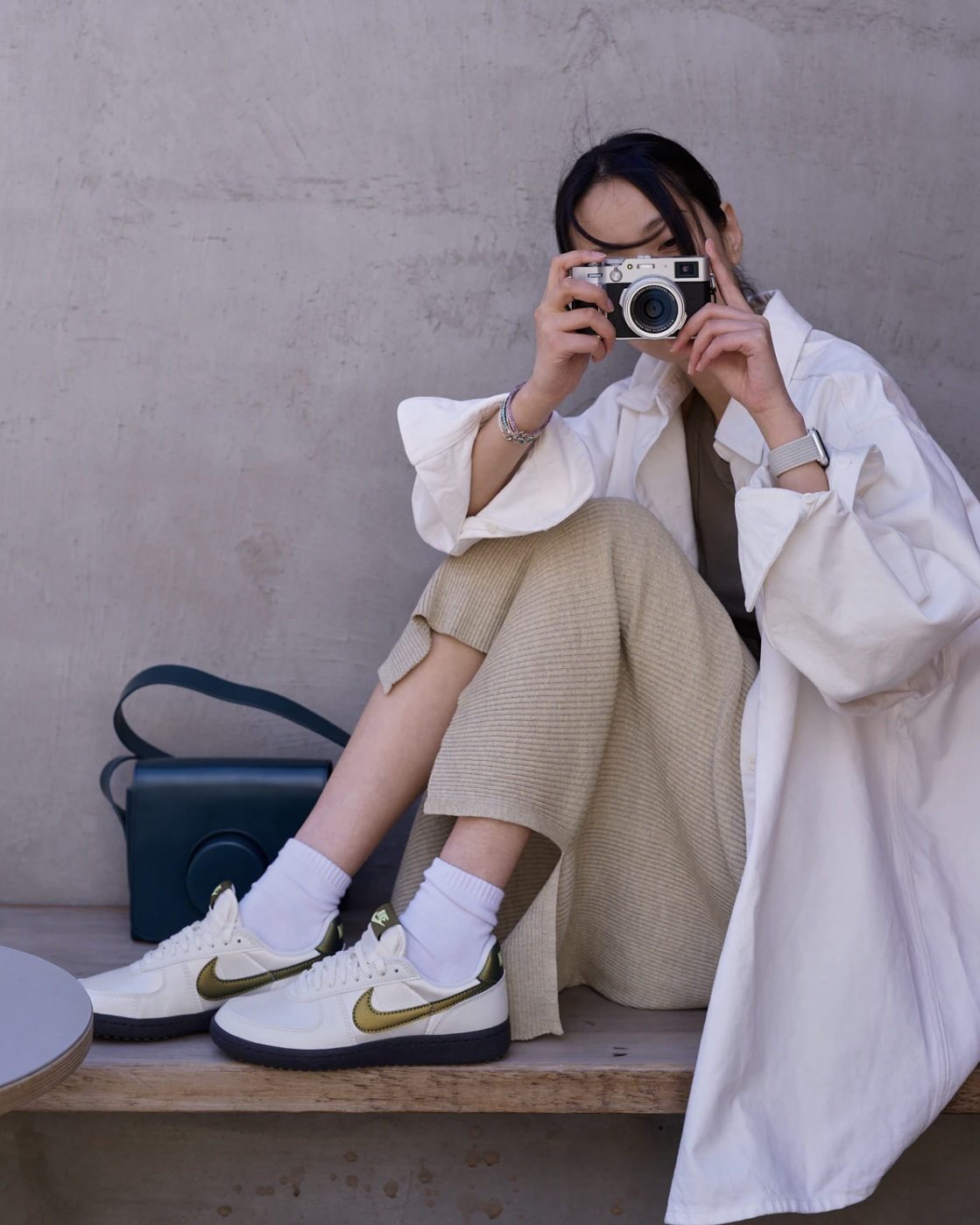 Nike Field General 米白 黃綠 緞面 復古 焦糖底 低筒休閒鞋