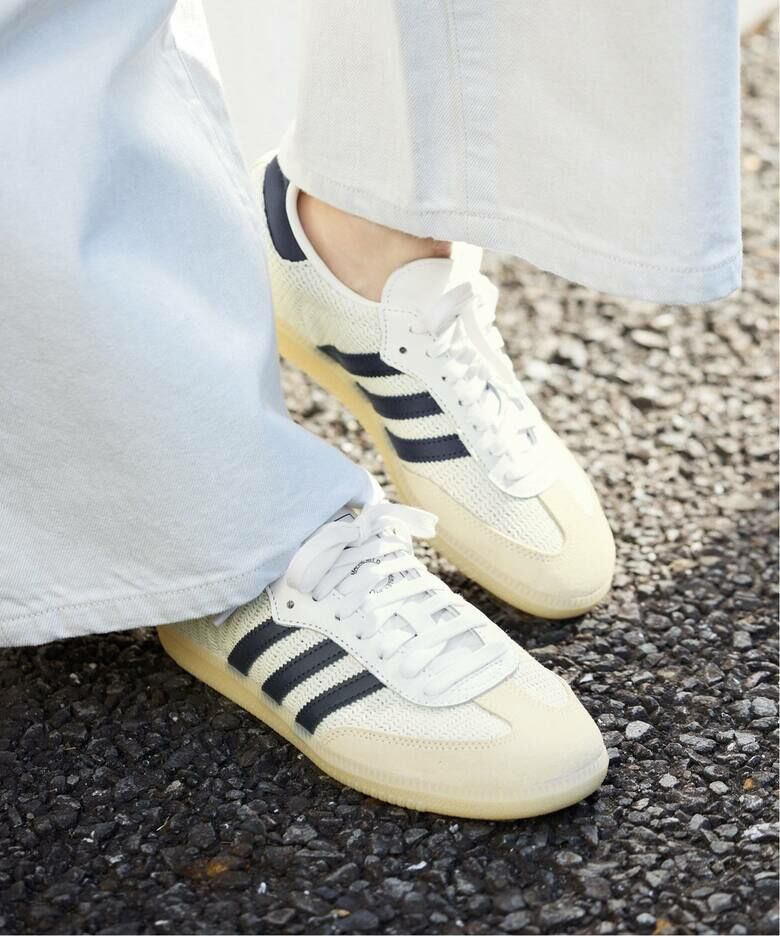 預購┃adidas SAMBA OG 麂皮 編織 洞洞 白色 深藍