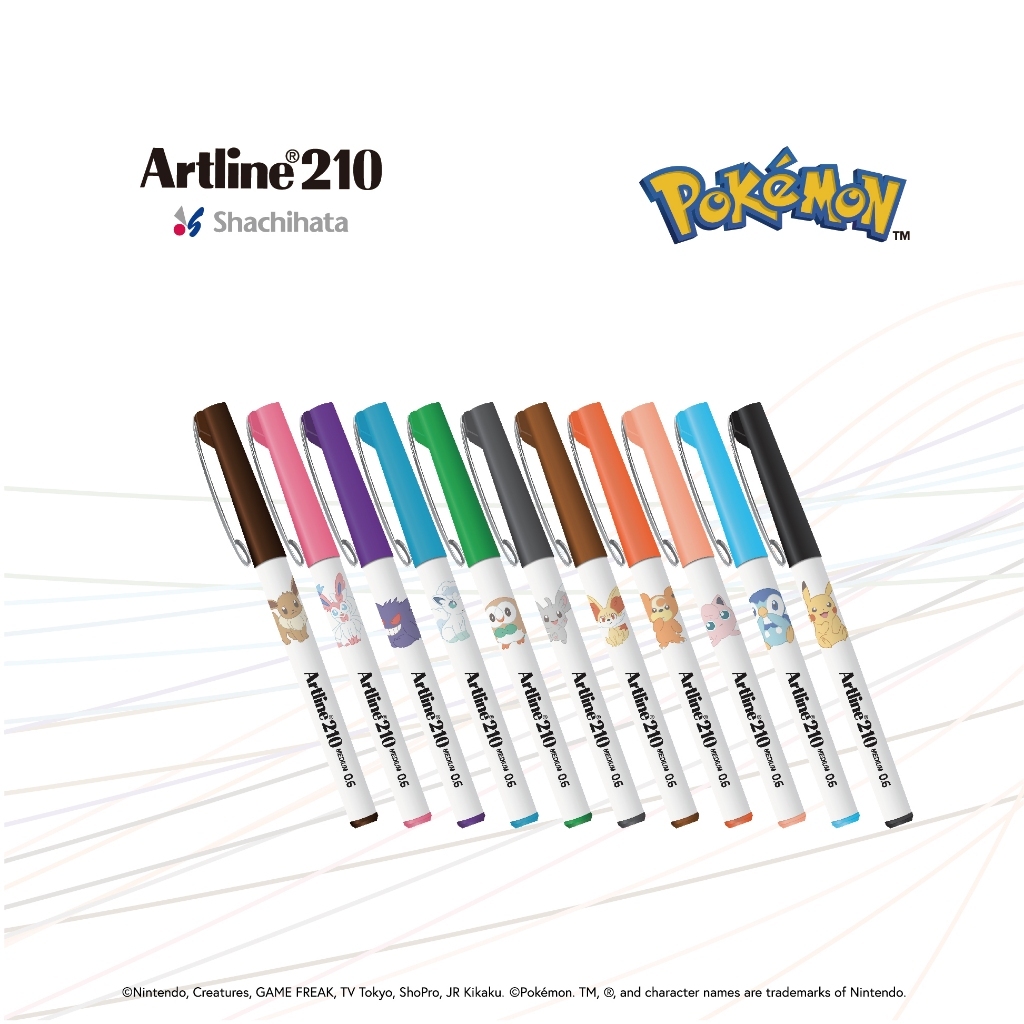 寶可夢聯名 Artline 0.6mm簽字筆｜日本 Shachihata